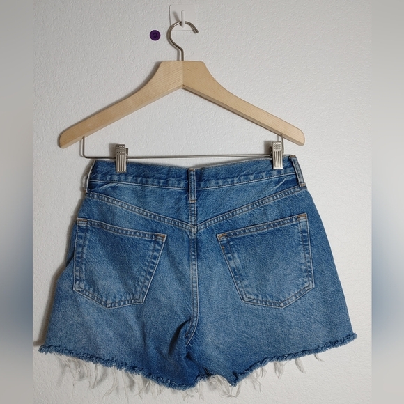 Zara Denim Shorts Frayed Hem Size 6 - Picture 2 of 5